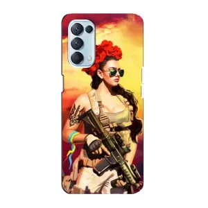 ЗСУ Чехлы (TPU) для Oppo Reno5 4G (Женщина солдат)