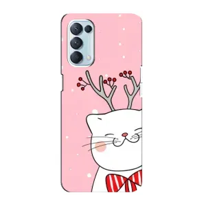 Чехол на тематику: Коты для OPPO Reno5 4G (Зимний кот)