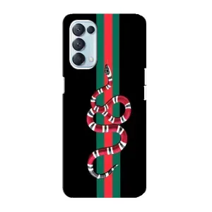 Чехлы Бренд GUCCI для Oppo Reno5 4G (Змей Гуччи)