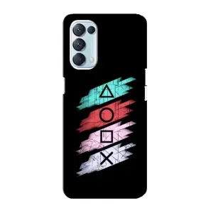 Чехол с рисунком «Значки Sony» для OPPO Reno5 4G