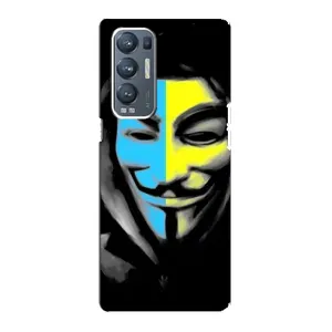 Чехол с Украинской символикой на Оппо Рено 5 Про Плюс 5G (Анонимус патриот)