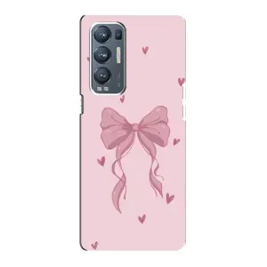 Чехол банты для Oppo Reno5 Pro Plus 5G (Бант на розовом)