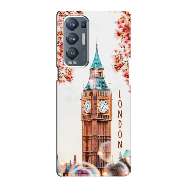 Чехол с рисунком «Часы Лондон» для OPPO Reno5 Pro Plus (5G)