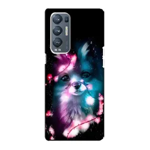 Чехол с Лисичкой для Oppo Reno5 Pro Plus 5G (Черная Лиса)