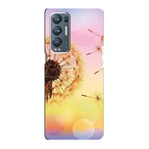 Силиконовый Чехол с одуванчиками на Oppo Reno5 Pro Plus 5G (Цветок-одуванчик)