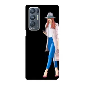 Чохол з картинкою Модні Дівчата Oppo Reno5 Pro Plus 5G (Дівчина з телефоном)