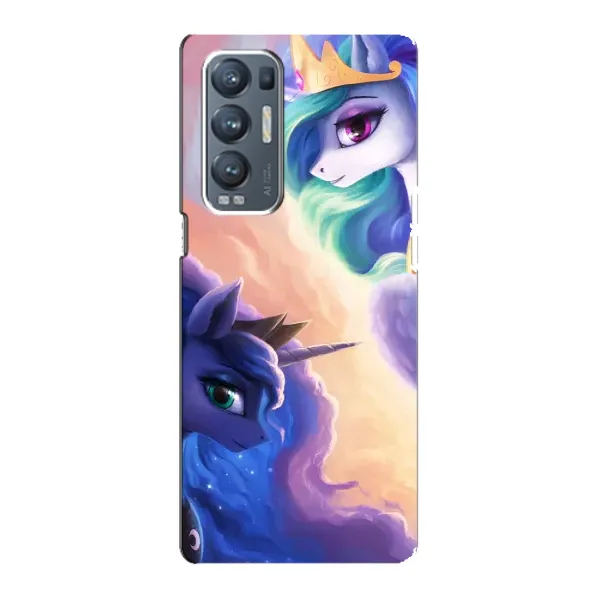 Чехол с рисунком «Единорожки на тучках» для OPPO Reno5 Pro Plus (5G) Чехол с рисунком «Единорожки на тучках» для OPPO Reno5 Pro Plus (5G)