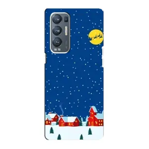 Силіконовий бампер на різдво для Oppo Reno5 Pro Plus 5G (Місто в снігу)