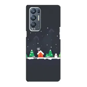 Силіконовий бампер на різдво для Oppo Reno5 Pro Plus 5G (Місто зимове)
