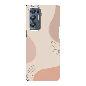 Чехол цветочный дизайн для Oppo Reno5 Pro Plus 5G (Коричневый фон)