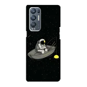 Силиконовый Чехол с принтом "Космонавты" на Oppo Reno5 Pro Plus 5G (Космонавт на рыбалке)
