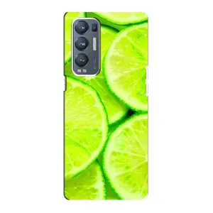 Чехол с изображением вкусной еды для Oppo Reno5 Pro Plus 5G (Лайм)