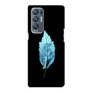 Чехол с картинками на черном фоне для Oppo Reno5 Pro Plus 5G (Листочек)