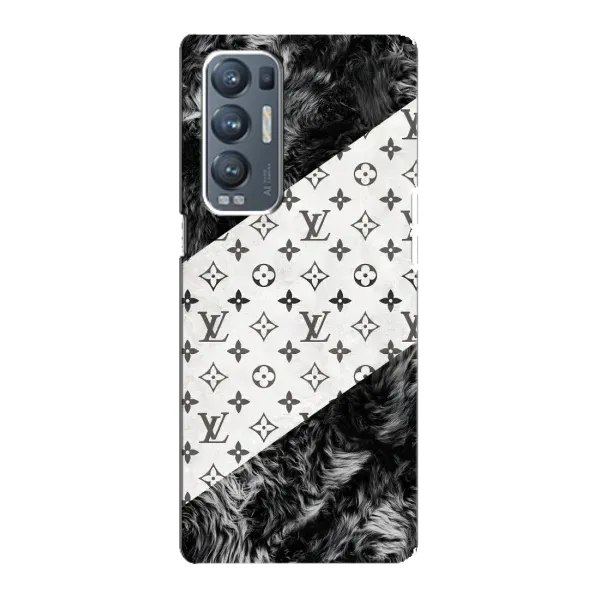 Чехол с рисунком «LV на белом» для OPPO Reno5 Pro Plus (5G)