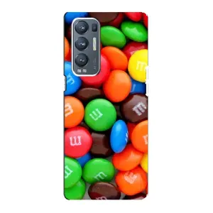 Чехол с изображением вкусной еды для Oppo Reno5 Pro Plus 5G (Разноцветные M&M'S)