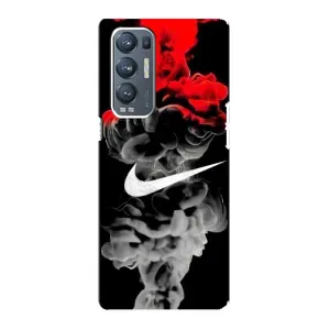 Силиконовый Чехол на Oppo Reno5 Pro Plus 5G с картинкой Nike (Nike дым)