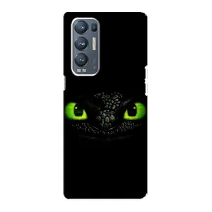 Чехол дракон Беззубик для Oppo Reno5 Pro Plus 5G (Глаза Беззубика)