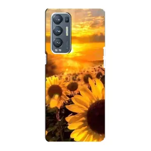 Чехол с Цветами для Oppo Reno5 Pro Plus 5G (поле подсолнухов)