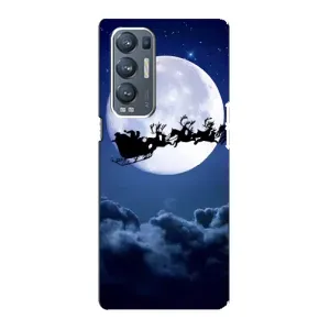 Чохол Санта Клаус для Oppo Reno5 Pro Plus 5G (Санта - місяць)