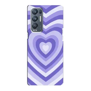 Чехлы с тематикой "Маленькие Сердечки" на Oppo Reno5 Pro Plus 5G (Сердце фиолет)