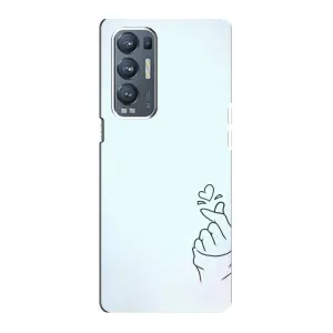 Чехлы (Знак сердечка) на Oppo Reno5 Pro Plus 5G (Сердце на голубом)
