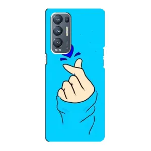 Чехлы (Знак сердечка) на Oppo Reno5 Pro Plus 5G (Сердце на синем)