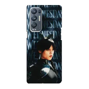 Чехлы с принтом Уэнсдей на Oppo Reno5 Pro Plus 5G (Уэнздей с ушками)
