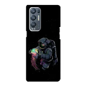 Силиконовый Чехол с принтом "Космонавты" на Oppo Reno5 Pro Plus 5G (В руках земля)