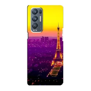 Чехол с Эйфелевой башней на Oppo Reno5 Pro Plus 5G (Яркая башня)