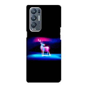 Силиконовый бампер с картинкой животных для Oppo Reno5 Pro Plus 5G (Яркий олень)