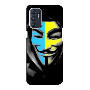 Чехол с Украинской символикой на Оппо Рено 6 (Анонимус патриот)