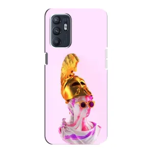 Чехол с Прикольным принтом на Oppo Reno6 4G (АРТ Статуя)