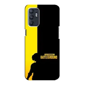 Чехол (TPU) с картинкой "Лого Пабг" на Оппо Рено 6 (Battlegrounds)