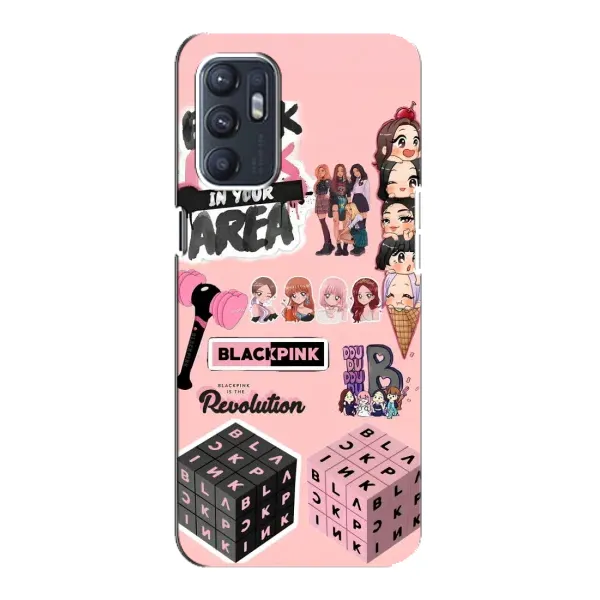 Чехол с рисунком «BLACK PINK коллаж» для OPPO Reno6 4G Чехол с рисунком «BLACK PINK коллаж» для OPPO Reno6 4G