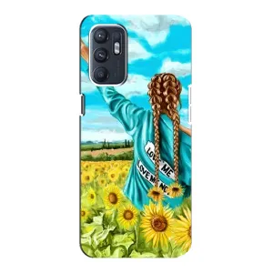 Чохол Стильні дівчата на Oppo Reno6 4G (Дівчина на полі)