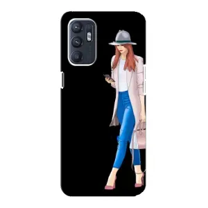 Чохол з картинкою Модні Дівчата Oppo Reno6 4G (Дівчина з телефоном)