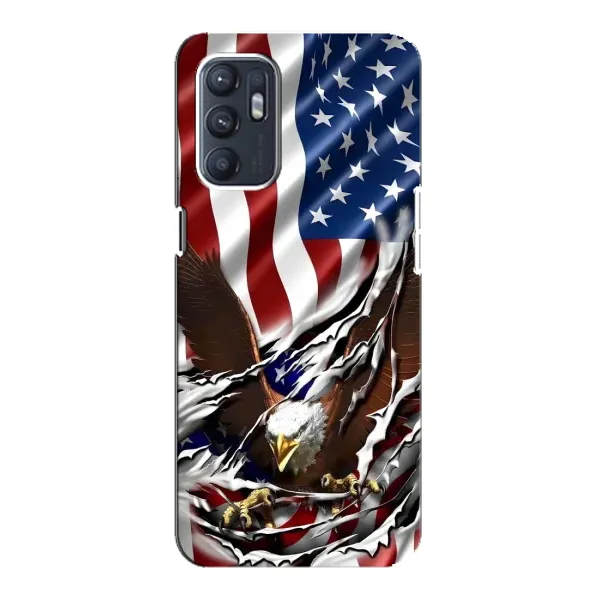 Чехол с рисунком «Флаг USA» для OPPO Reno6 4G