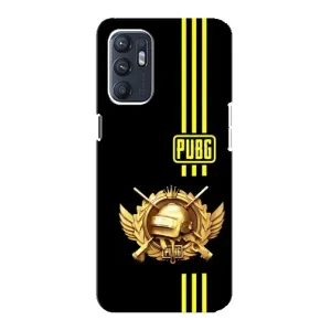 Чехол (TPU) с картинкой "Лого Пабг" на Оппо Рено 6 (Лого PUPG)