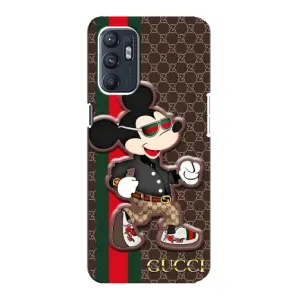 Чехлы Бренд GUCCI для Oppo Reno6 4G (Маус Гуччи)