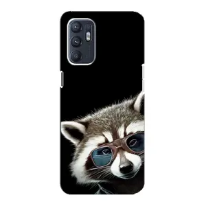 Силіконовий Чохол з Энотами на Oppo Reno6 4G (Стильний Єнот)
