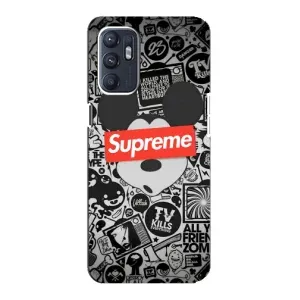 Чохол з Брендами одягу на Оппо Рено 6 (Supreme Маус)