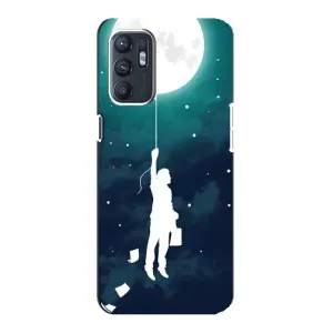 Чехол (ТПУ) с планетами на Oppo Reno6 4G (To The moon)