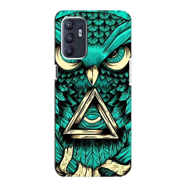 Чехол с рисунком «Зеленая сова» для OPPO Reno6 4G Чехол с рисунком «Зеленая сова» для OPPO Reno6 4G