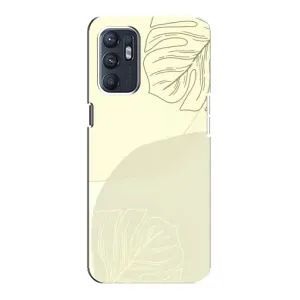 Чехол цветочный дизайн для Oppo Reno6 4G (Зелёный фон)