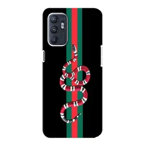 Чехлы Бренд GUCCI для Oppo Reno6 4G (Змей Гуччи)