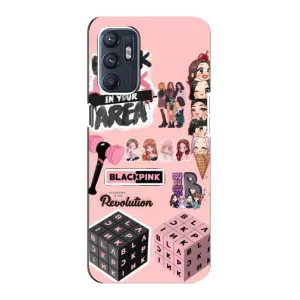 Чехлы с картинкой для Oppo Reno6 5G (BLACK PINK коллаж)