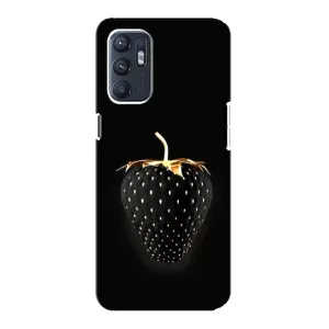 Чохол з зображенням смачної їжі для Oppo Reno6 5G (Чорна полуниця)