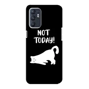 Бампер с изображением Котиков для Оппо Рено 6 (5G) (Not Today)