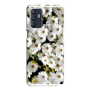 Чехол с ромашками на Oppo Reno6 5G (Рамка в ромашках)