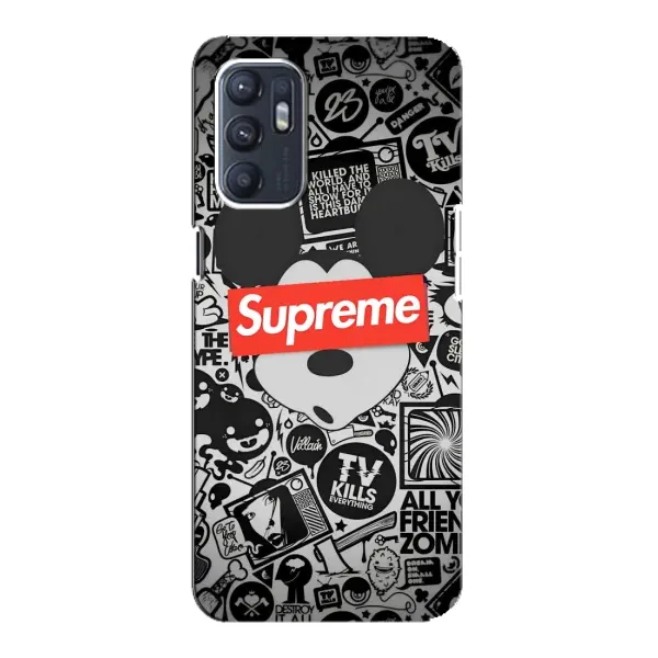 Чехол с рисунком «Supreme Маус» для OPPO Reno6 5G Чехол с рисунком «Supreme Маус» для OPPO Reno6 5G